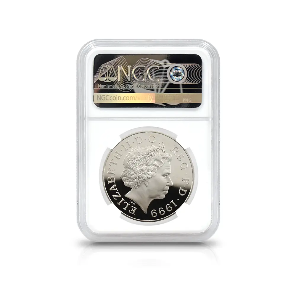 モダンコイン5:6557 1999 エリザベス2世 ダイアナ妃追悼記念 5ポンド銀貨 NGC PF69UC
