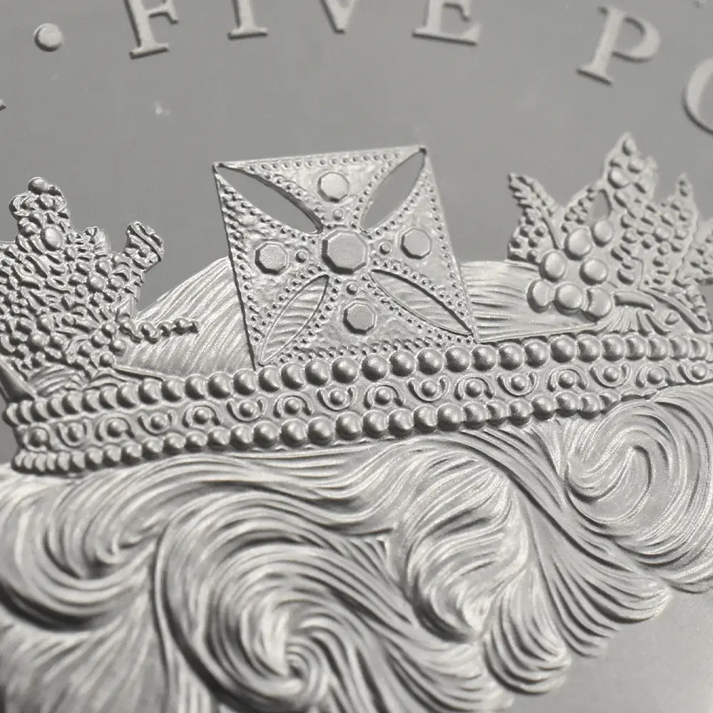 モダンコイン13：6563 オルダニー島 2020 エリザベス2世 スリーグレーセス 5ポンド2オンス 銀貨 ファーストストライク PCGS PR70DC 箱付き