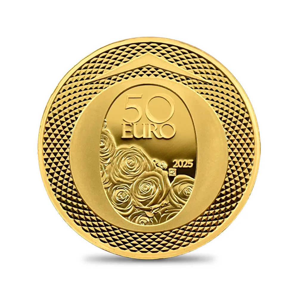モダンコイン3:6504 フランス 2025 フランスの卓越 ランコム 50ユーロ1/4オンスプルーフ金貨 未鑑定 箱付き