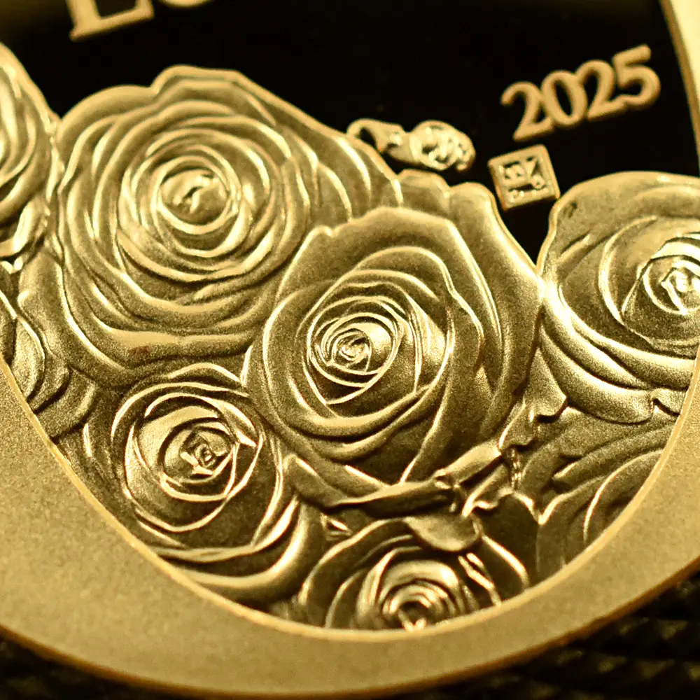 モダンコイン9:6504 フランス 2025 フランスの卓越 ランコム 50ユーロ1/4オンスプルーフ金貨 未鑑定 箱付き