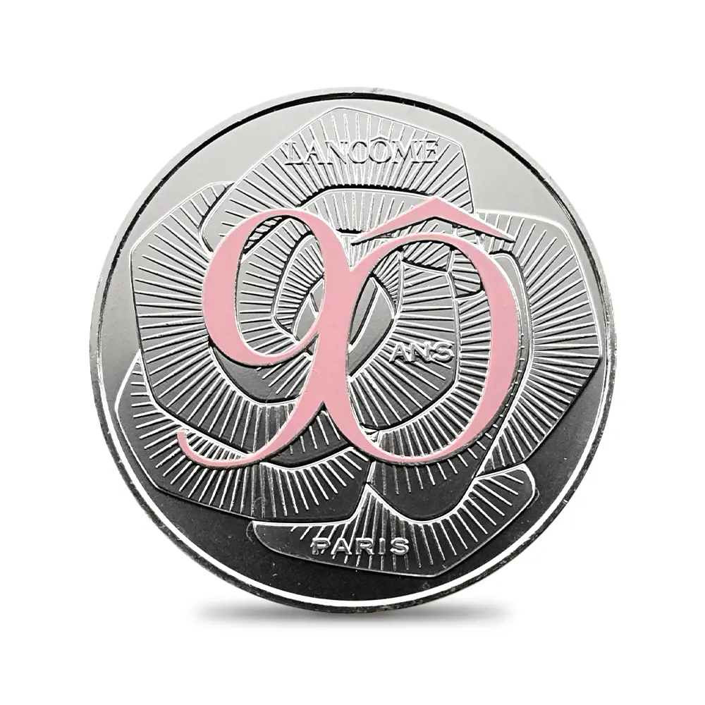 メダル2:6508 フランス 2025 フランスの卓越 ランコム カラーメダル 銀メッキコモンメタル 未鑑定 パッケージ付き