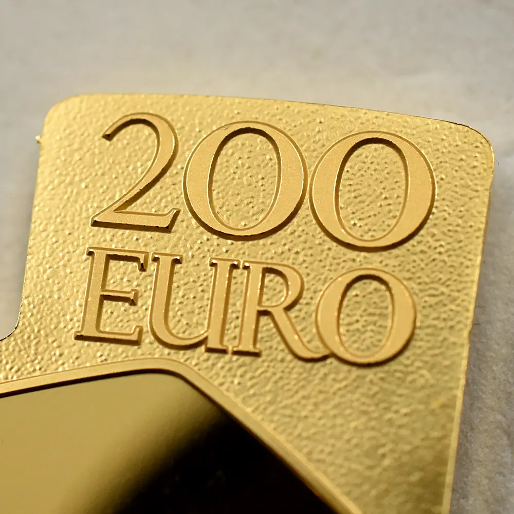 モダンコイン10:6503 フランス 2025 フランスの卓越 ランコム 200ユーロ1オンスリップスティック型プルーフ金貨 未鑑定 箱付き