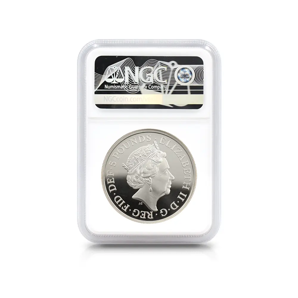 モダンコイン5：6570 2019 エリザベス2世 ウナ＆ライオン 5ポンド2オンス銀貨 NGC PF68UC