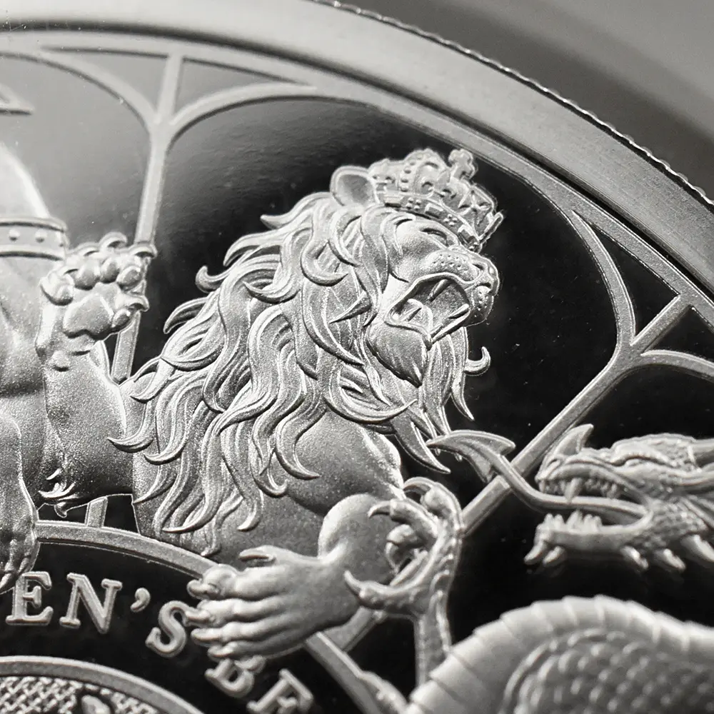 モダンコイン7：6569 2021 エリザベス2世 クイーンズビースト コンプリーター 英国王室の十大守護獣 2ポンド1オンス銀貨 NGC PF70UC