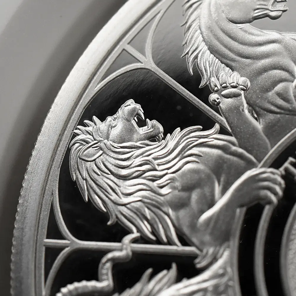 モダンコイン9：6569 2021 エリザベス2世 クイーンズビースト コンプリーター 英国王室の十大守護獣 2ポンド1オンス銀貨 NGC PF70UC