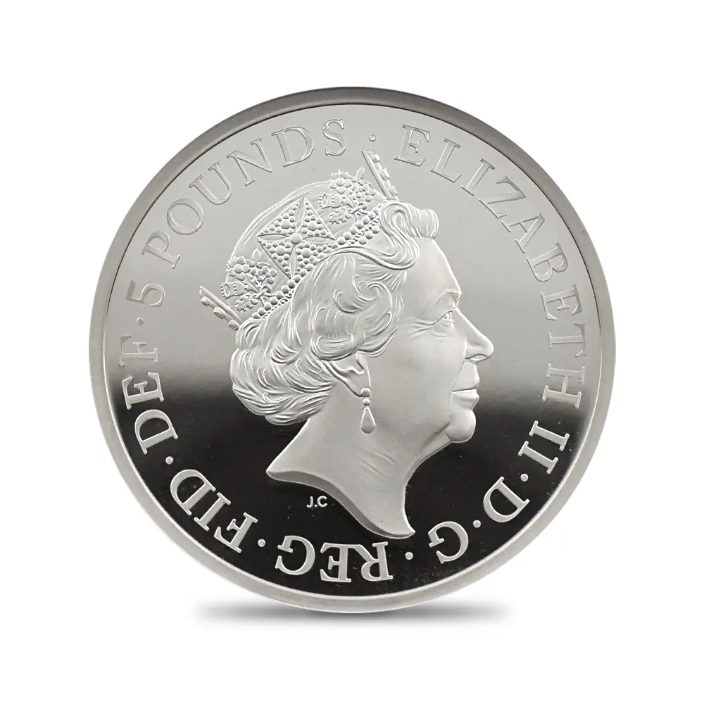 モダンコイン3：6572 2019 エリザベス2世 ウナ＆ライオン 5ポンド2オンス銀貨 NGC PF69UC