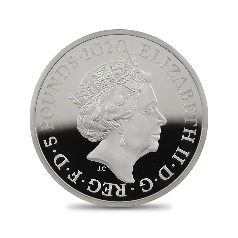 モダンコイン3：6565 2020 エリザベス2世 スリーグレーセス 5ポンド2オンス銀貨 ファーストリリース NGC PF70UC