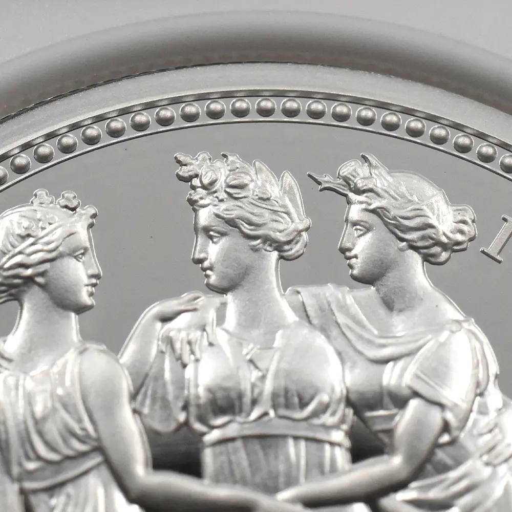 モダンコイン6：6565 2020 エリザベス2世 スリーグレーセス 5ポンド2オンス銀貨 ファーストリリース NGC PF70UC