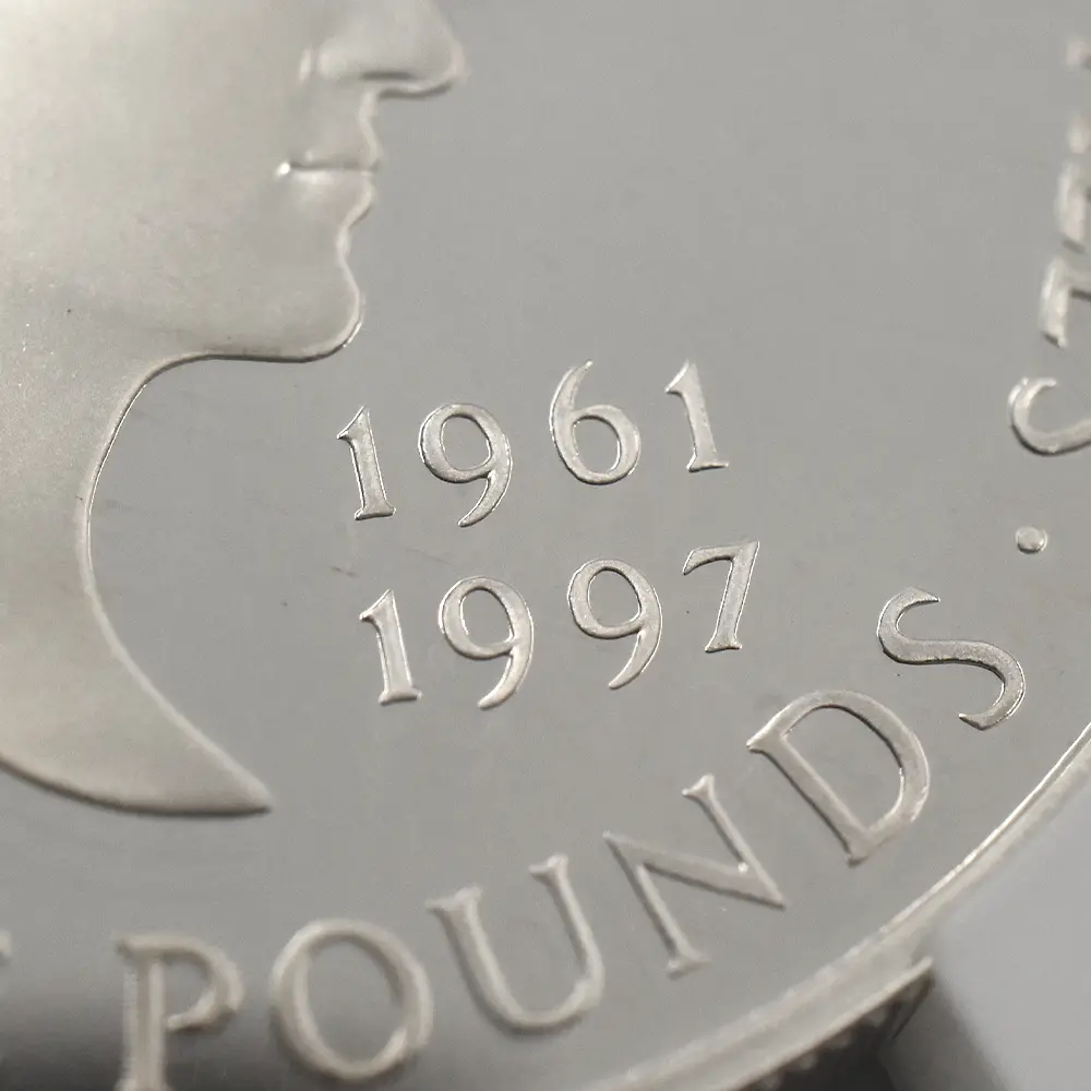 モダンコイン9：6566 1999 エリザベス2世 ダイアナ妃追悼記念 5ポンド銀貨 NGC PF69UC