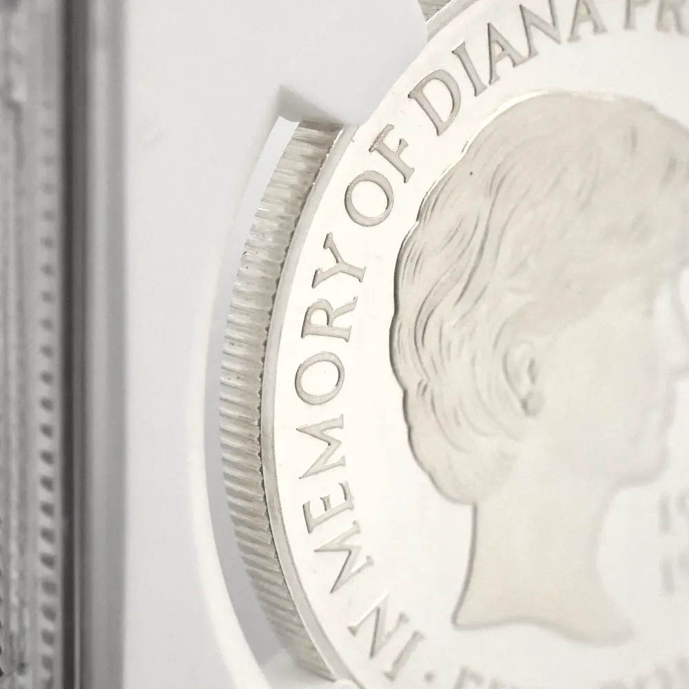 モダンコイン13：6566 1999 エリザベス2世 ダイアナ妃追悼記念 5ポンド銀貨 NGC PF69UC