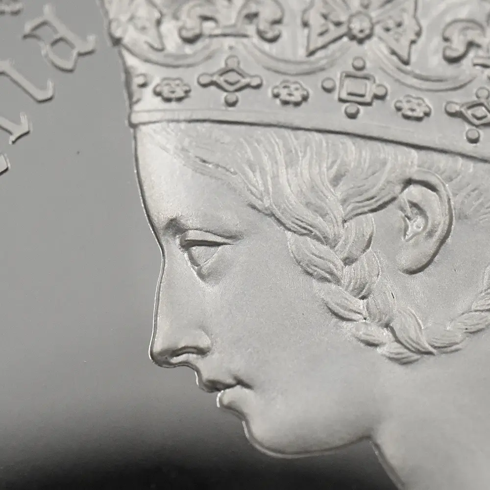 モダンコイン11：6573 2021 エリザベス2世 ゴチッククラウン 5ポンド2オンス銀貨 2枚セット 発行即日鑑定品 NGC PF70UC 箱付き (ポートレートのみ)