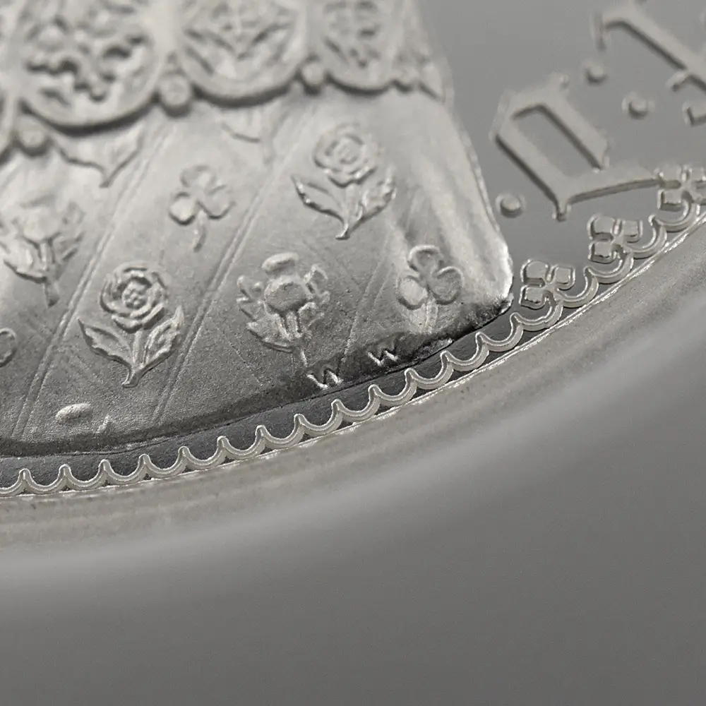 モダンコイン12：6573 2021 エリザベス2世 ゴチッククラウン 5ポンド2オンス銀貨 2枚セット 発行即日鑑定品 NGC PF70UC 箱付き (ポートレートのみ)