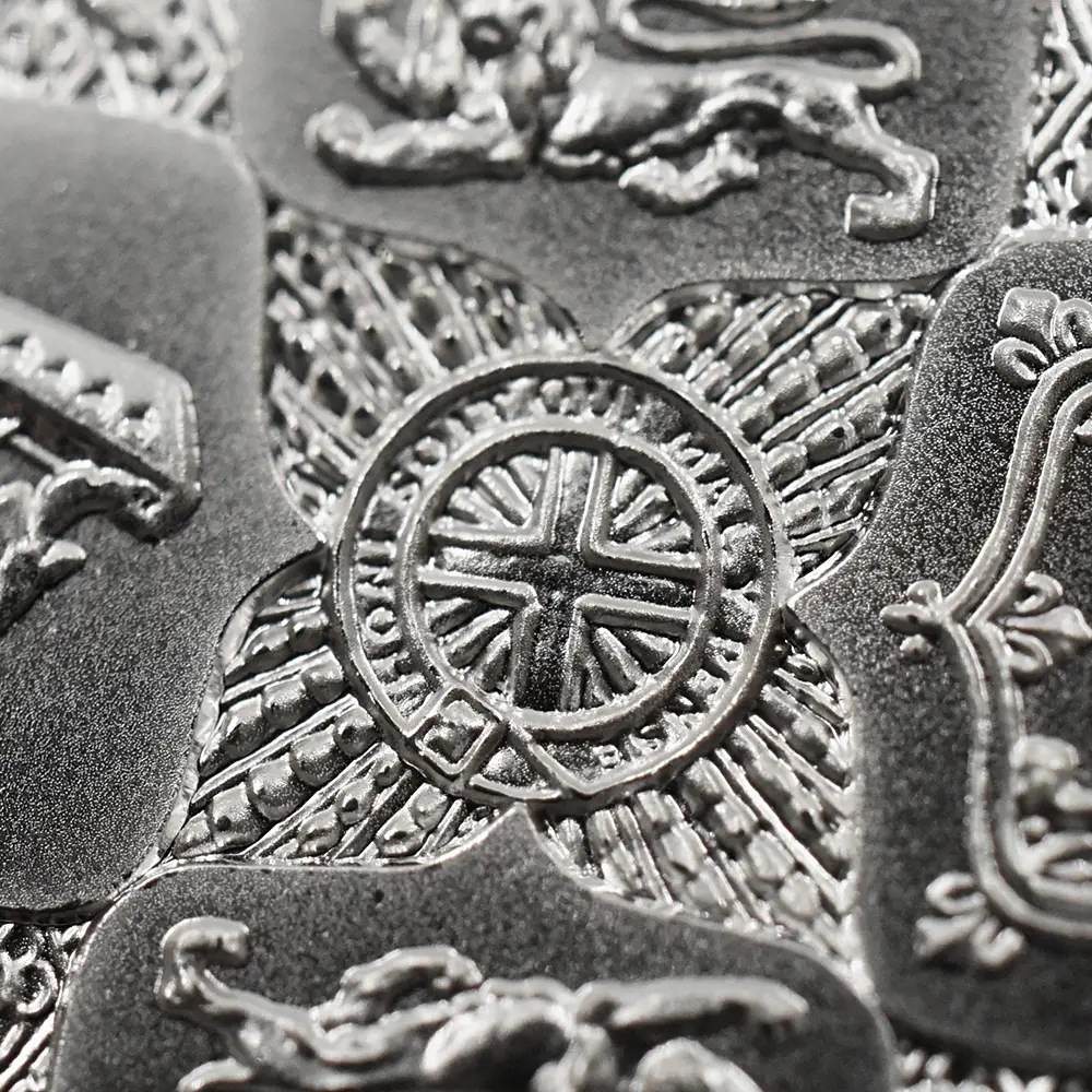 モダンコイン14：6573 2021 エリザベス2世 ゴチッククラウン 5ポンド2オンス銀貨 2枚セット 発行即日鑑定品 NGC PF70UC 箱付き (ポートレートのみ)