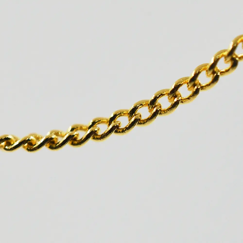ジュエリー4：3901 ネックレス チェーン ゴールド 16金メッキ（K16GP） 幅約1mm 全長約40cm 重量 約1.3g
