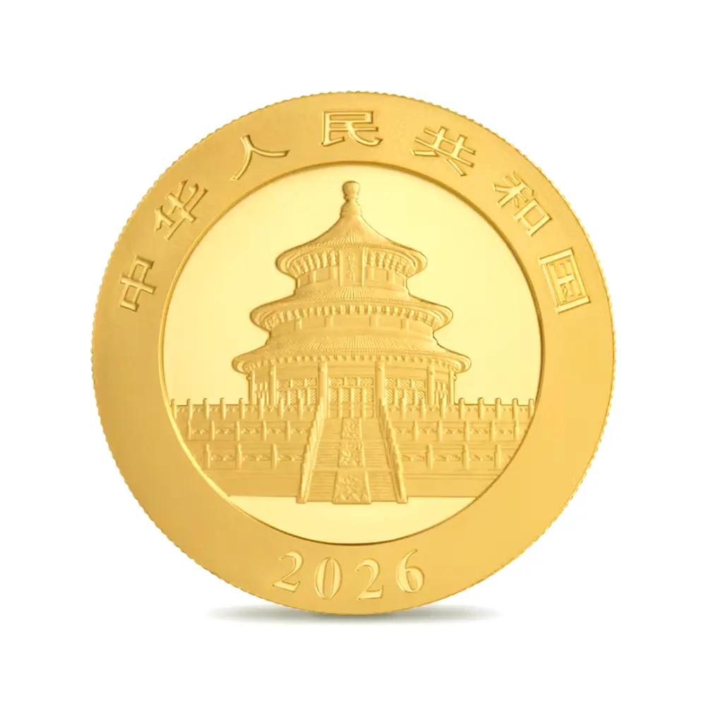 地金型3:6479 中国 2026 パンダ 500元 30グラム 金貨 【1枚】