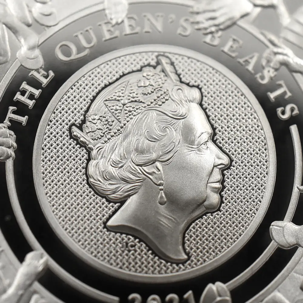 モダンコイン7：6575 2021 エリザベス2世 クイーンズビースト コンプリーター 英国王室の十大守護獣 2ポンド1オンス銀貨 NGC PF69UC