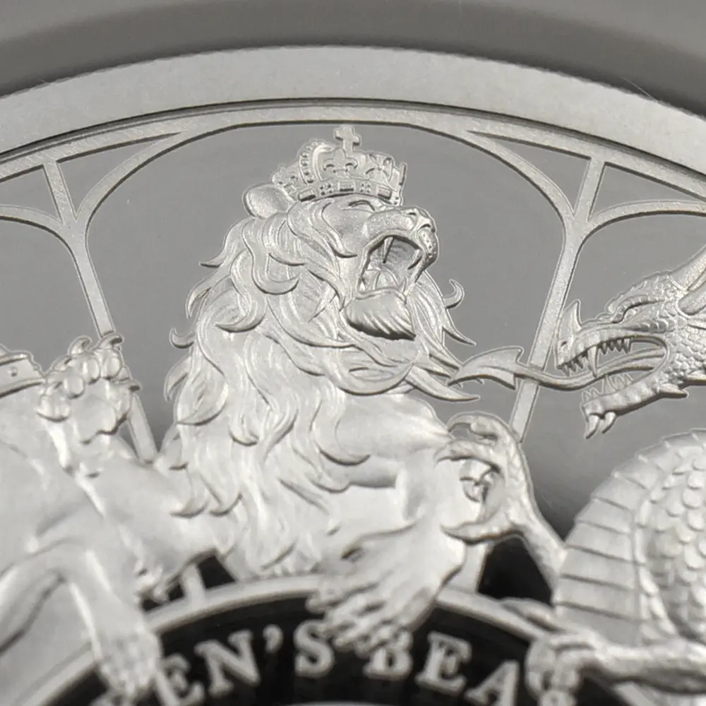 モダンコイン8：6575 2021 エリザベス2世 クイーンズビースト コンプリーター 英国王室の十大守護獣 2ポンド1オンス銀貨 NGC PF69UC