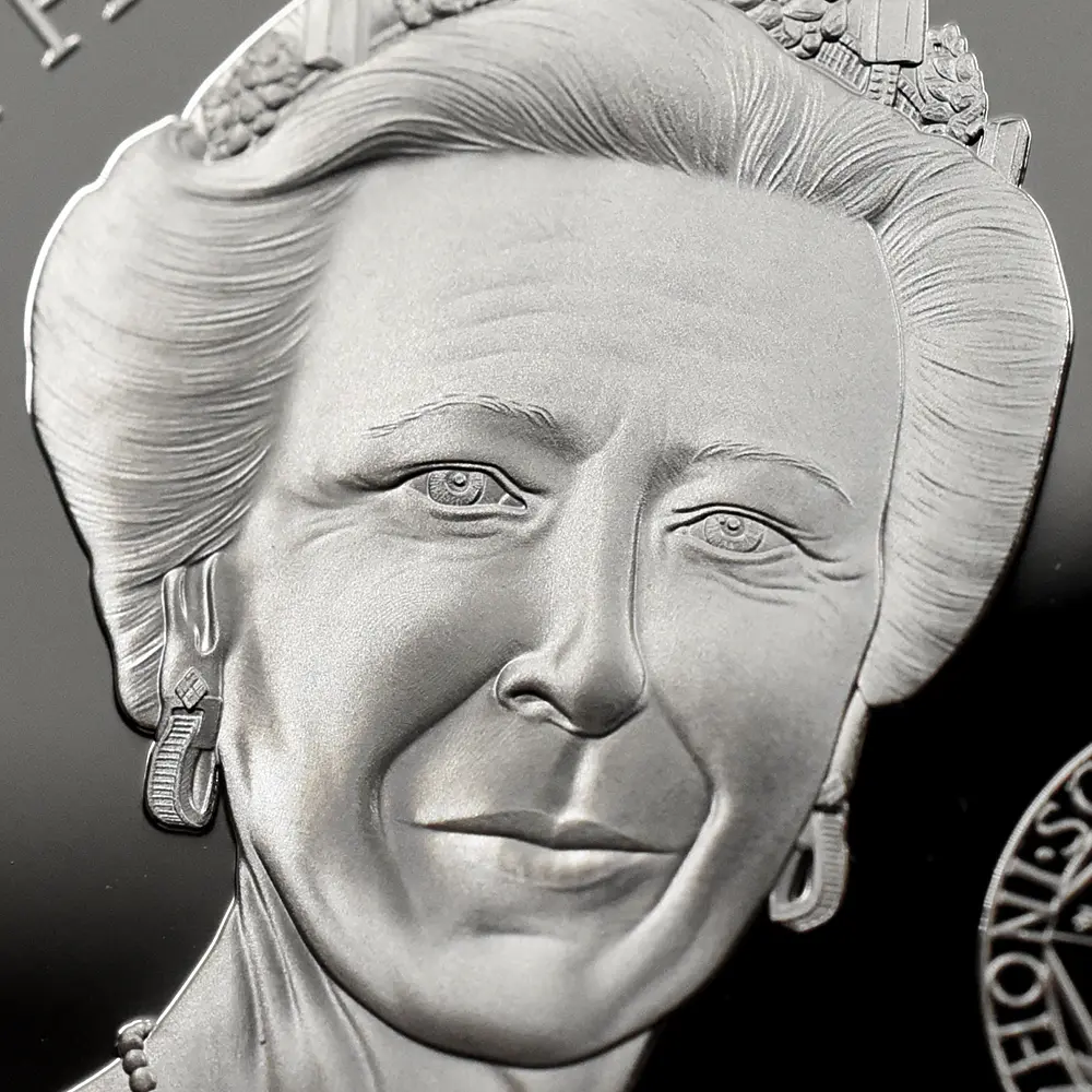 モダンコイン8:5973 2025 チャールズ3世 プリンセスロイヤル・アン王女 誕生75周年記念 5ポンドプルーフ銀貨 未鑑定 箱付き