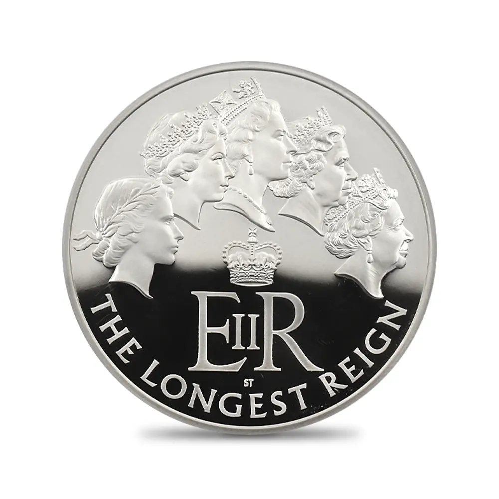 モダンコイン2:6598 2015 エリザベス2世 最長在位記念 10ポンド5オンス銀貨 NGC PF69UC