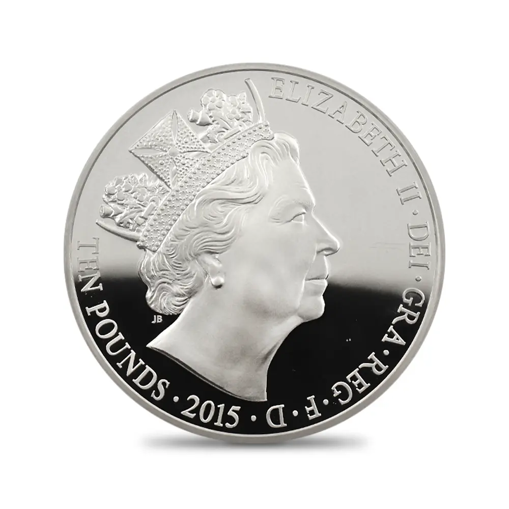 モダンコイン3:6598 2015 エリザベス2世 最長在位記念 10ポンド5オンス銀貨 NGC PF69UC