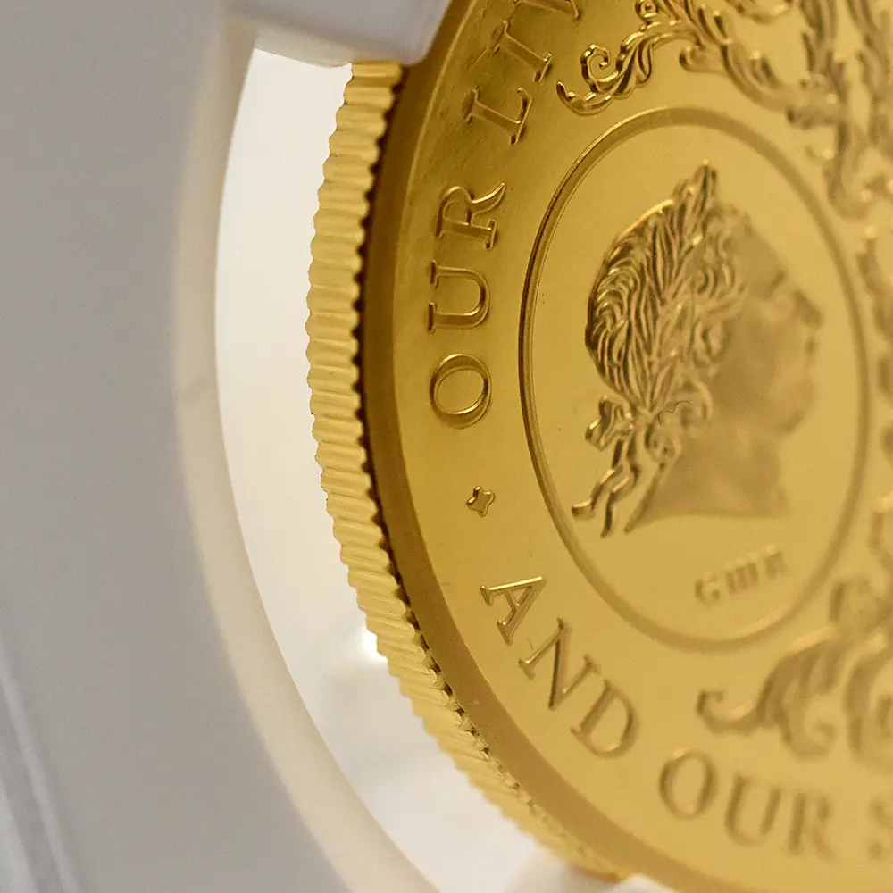 モダンコイン17：6601 2025 チャールズ3世 アメリカ独立戦争250周年 ジョージ3世＆ジョージ・ワシントン 100ポンド1オンス金貨 ファーストリリース NGC PF70UC 箱付き