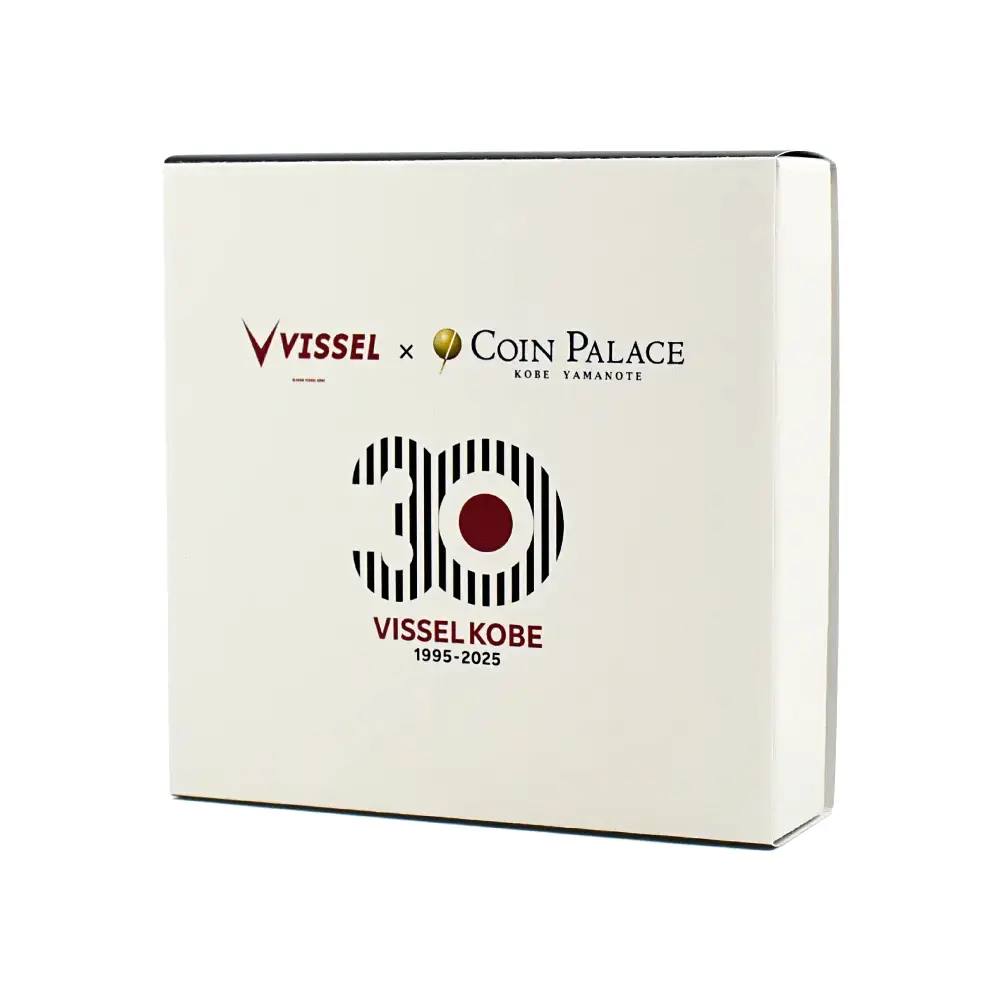 メダル4:6120 2025 ヴィッセル神戸30周年記念 真鍮メダル ロジウムメッキカラー仕上げ 未鑑定【ご予約承り品】