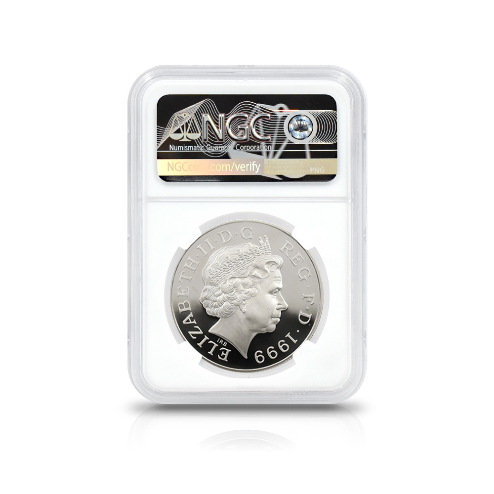 モダンコイン5:6604 1999 エリザベス2世 ダイアナ妃追悼記念 5ポンド銀貨 NGC PF69UC