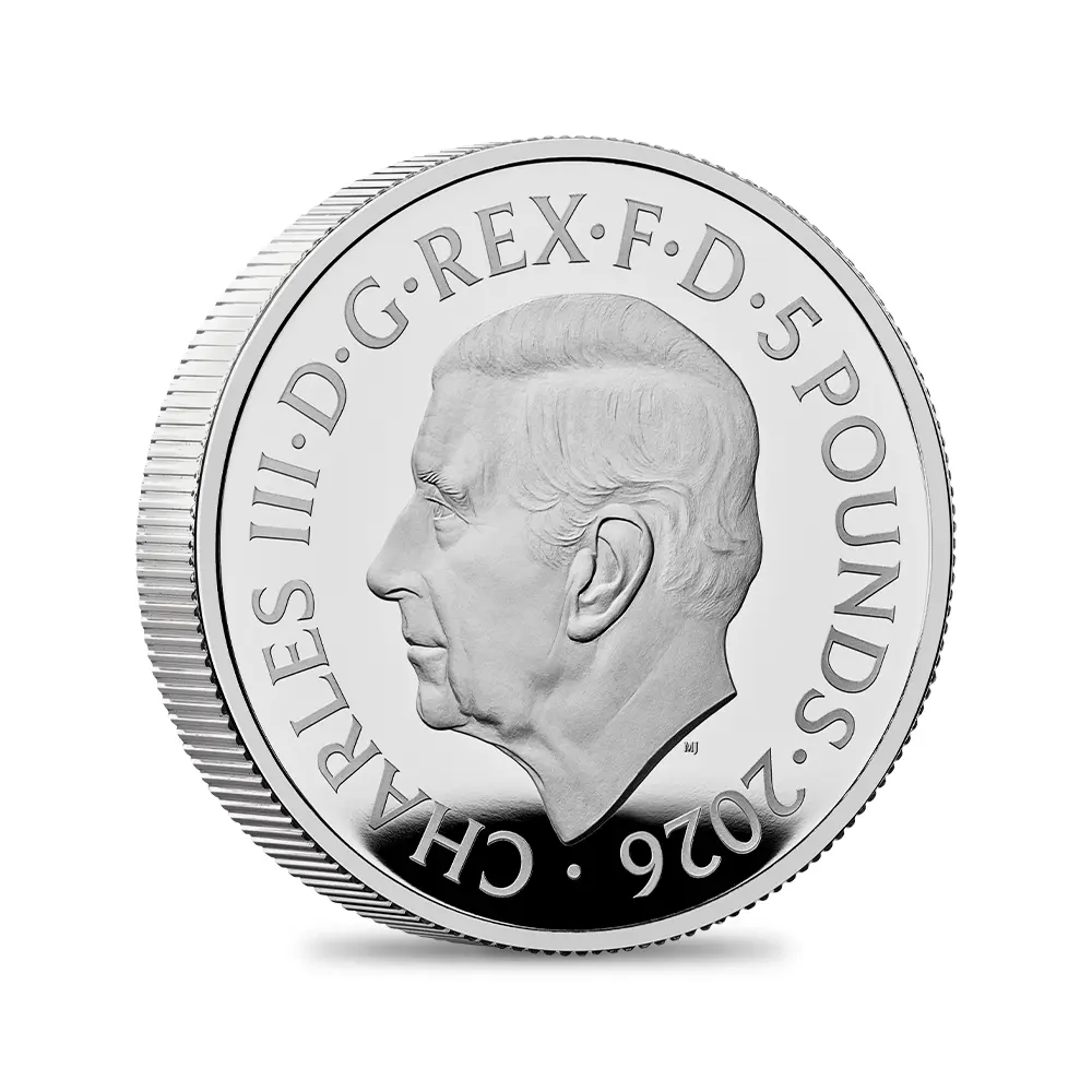 モダンコイン3:6609 【鑑定オプション無し】2026 チャールズ3世 エリザベス2世のコイン肖像シリーズ 第三弾 ミドルエリザベス 5ポンドプルーフピエフォー銀貨 未鑑定 箱付き【ご予約承り品・納期約3~4か月】