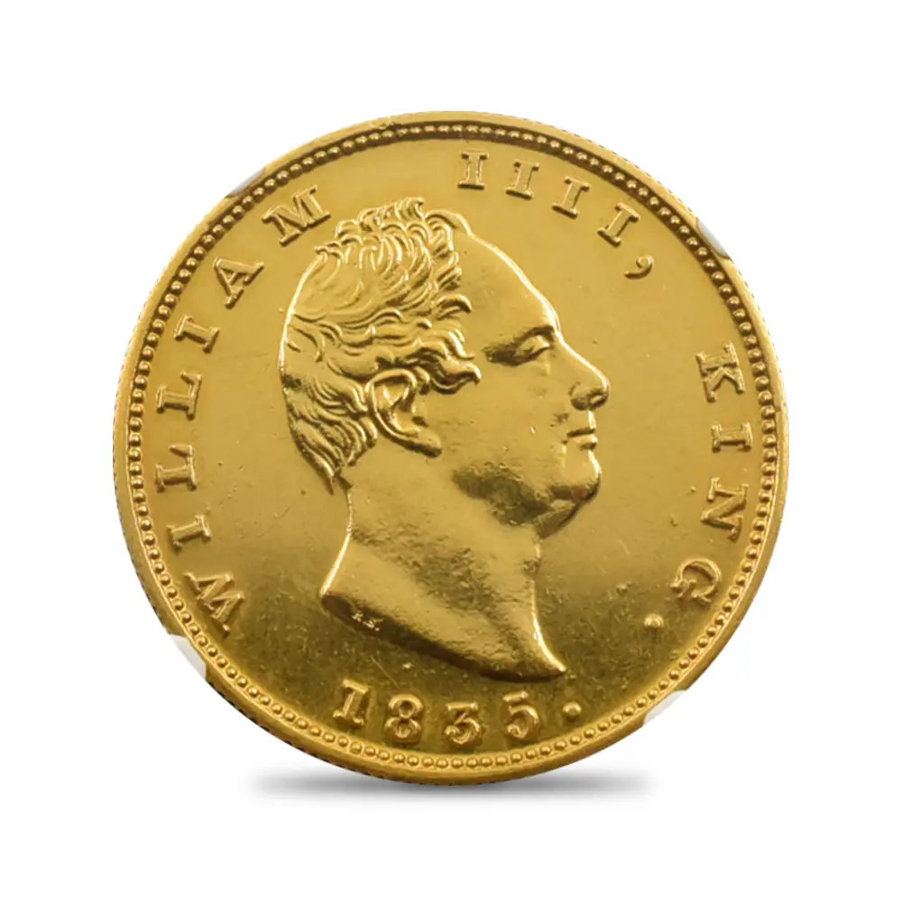 アンティークコイン2：5222 英領インド 1835C ウィリアム4世 2モハール金貨 リストライク NGC PF61 S&W-1.4