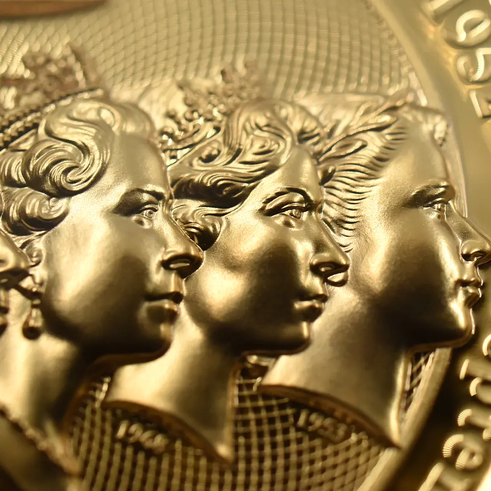 モダンコイン6:6612 ニウエ 2025 チャールズ3世 女王エリザベス2世追悼記念 ハイレリーフ 1ドル金メッキ銅貨 ファーストリリース NGC PF69UC