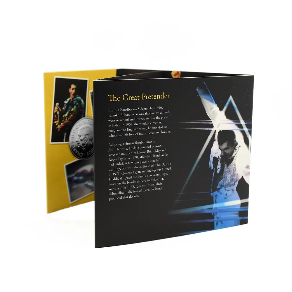 モダンコイン6：6537 2025 チャールズ3世 ミュージックレジェンド第12弾 フレディ・マーキュリー 5ポンドBU白銅貨 未鑑定 パッケージ付き