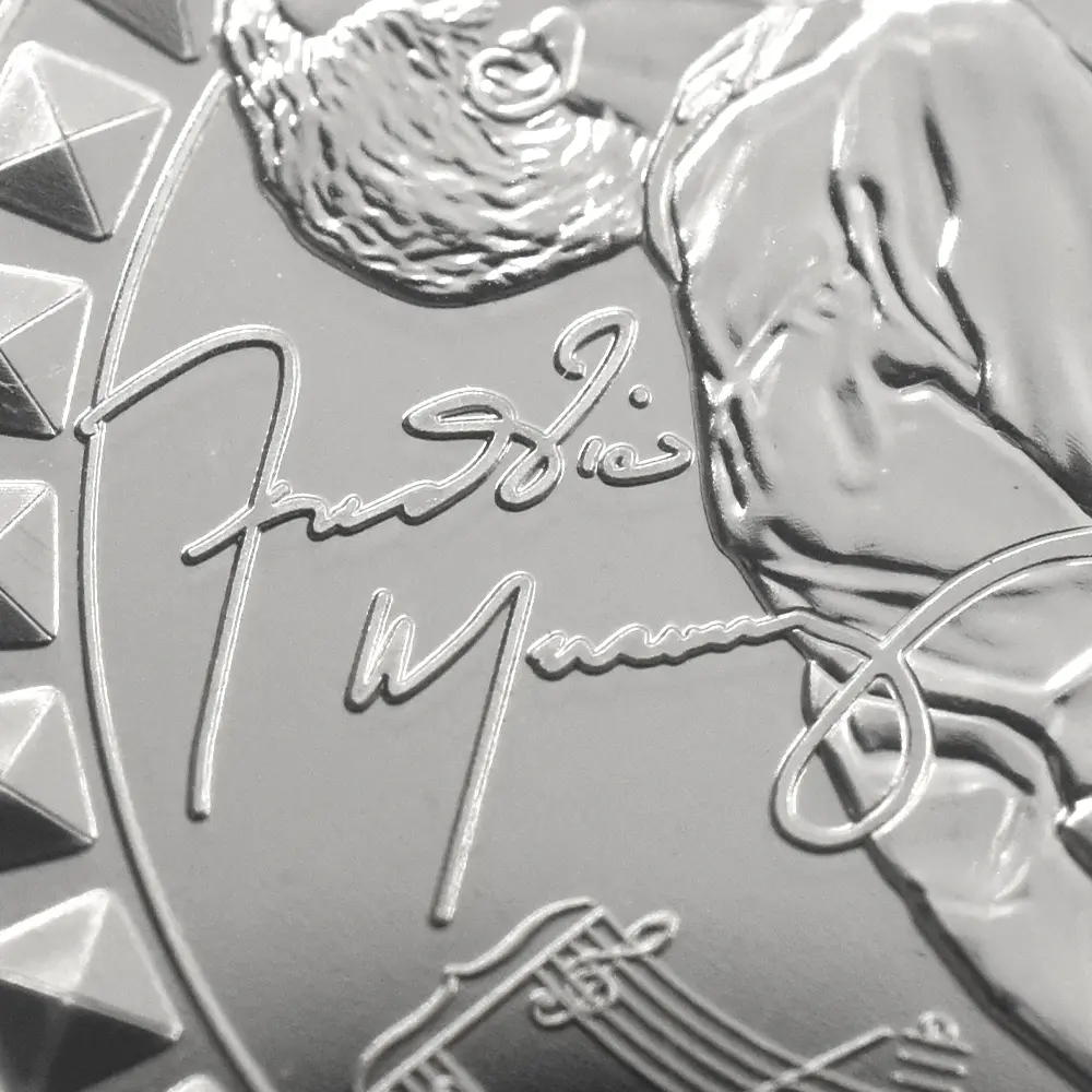 モダンコイン8：6537 2025 チャールズ3世 ミュージックレジェンド第12弾 フレディ・マーキュリー 5ポンドBU白銅貨 未鑑定 パッケージ付き