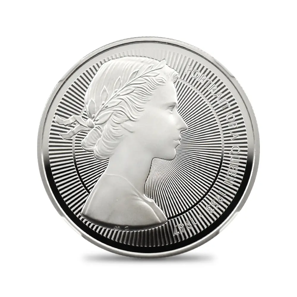 モダンコイン2:6619 2026 チャールズ3世 エリザベス2世のコイン肖像シリーズ 第一弾 ヤングヤングエリザベス 5ポンド銀貨 発行即日鑑定品 NGC PF69UC 箱付き