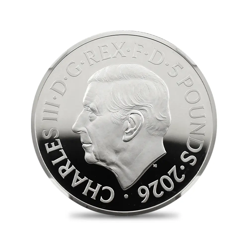 モダンコイン3:6619 2026 チャールズ3世 エリザベス2世のコイン肖像シリーズ 第一弾 ヤングヤングエリザベス 5ポンド銀貨 発行即日鑑定品 NGC PF69UC 箱付き