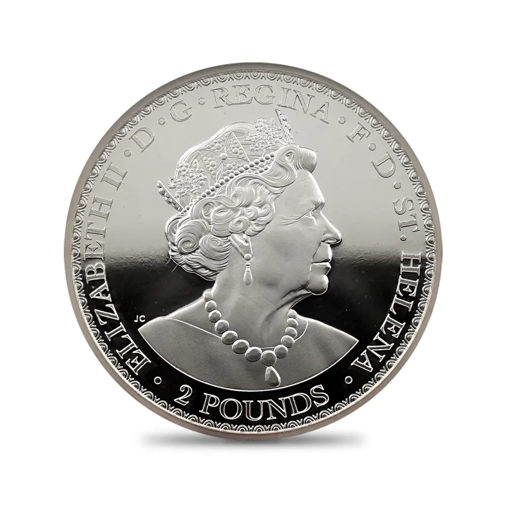 モダンコイン3：6621 セントヘレナ 2021 エリザベス2世 ウナ&ライオン（ワイオン版） 2ポンド2オンス銀貨 発行即日鑑定品 NGC PF70UC 箱付き