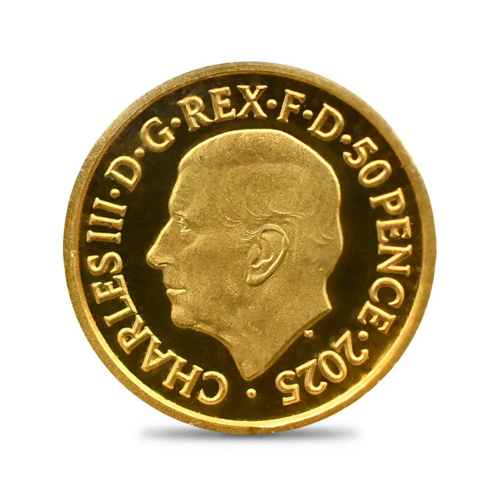 モダンコイン3:6532 2025 チャールズ3世 ミュージックレジェンド第12弾 フレディ・マーキュリー 50ペンス1/40オンスプルーフ金貨 未鑑定 ブリスターパック付き