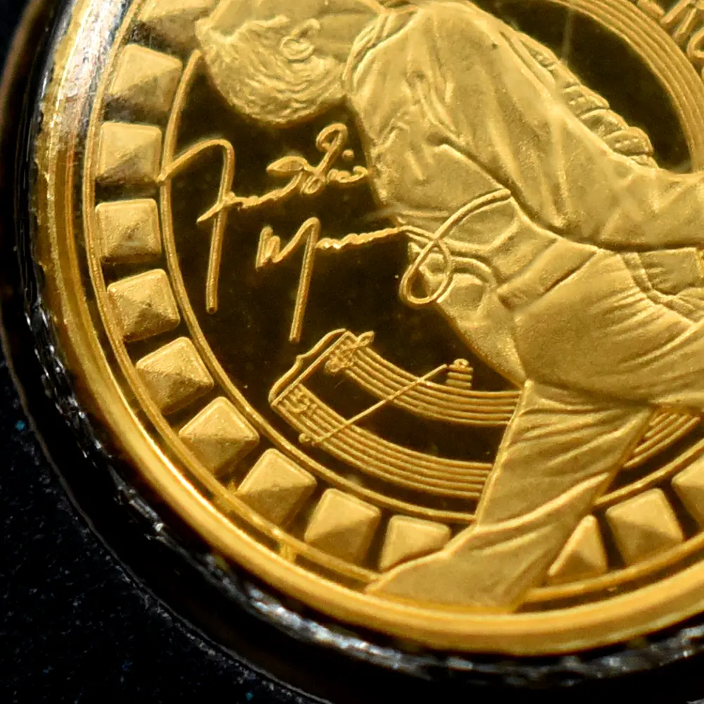 モダンコイン6:6532 2025 チャールズ3世 ミュージックレジェンド第12弾 フレディ・マーキュリー 50ペンス1/40オンスプルーフ金貨 未鑑定 ブリスターパック付き