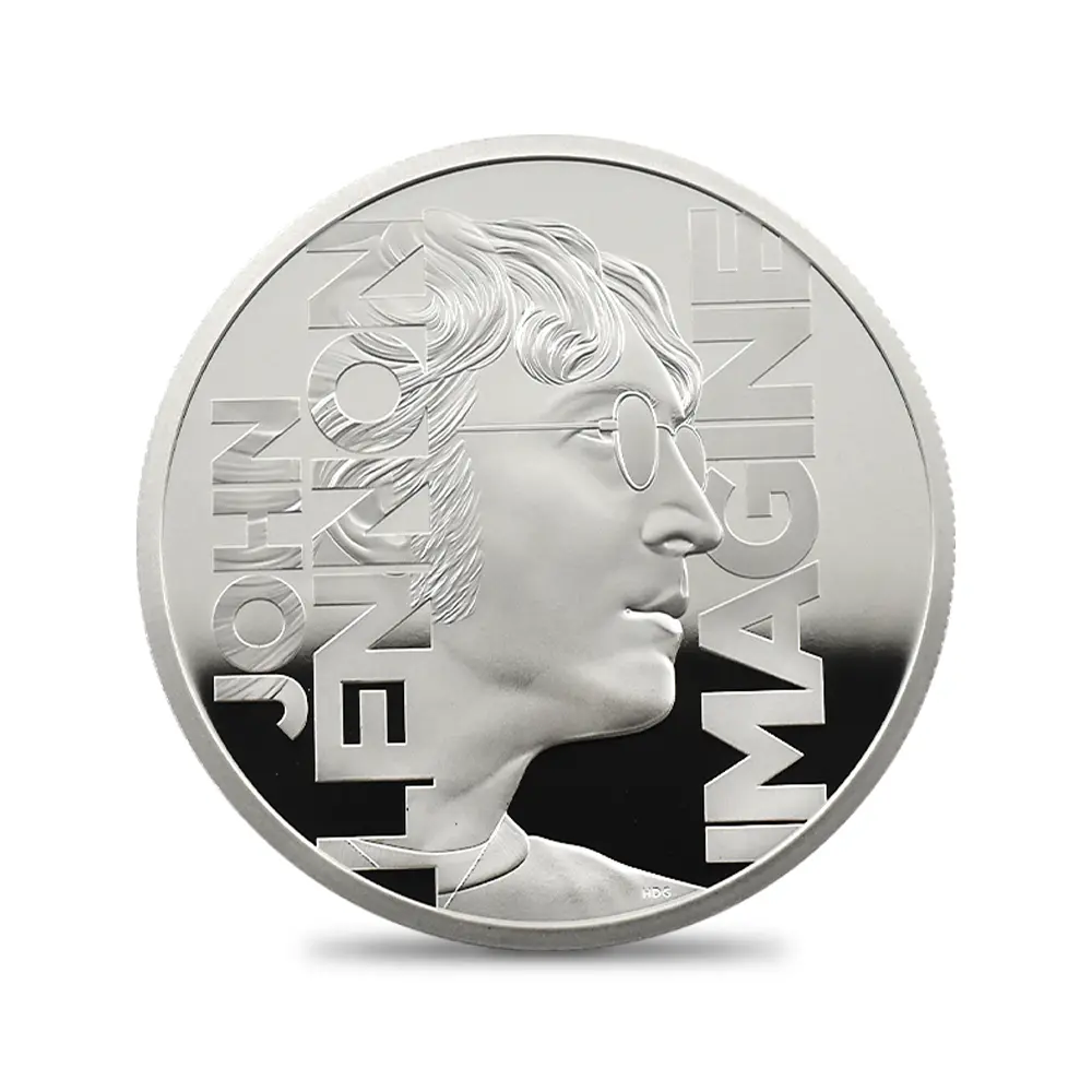 モダンコイン2:6615 2025 チャールズ3世 ミュージックレジェンド第10弾 ジョン・レノン 5ポンド2オンス銀貨 NGC PF70UC 箱付き