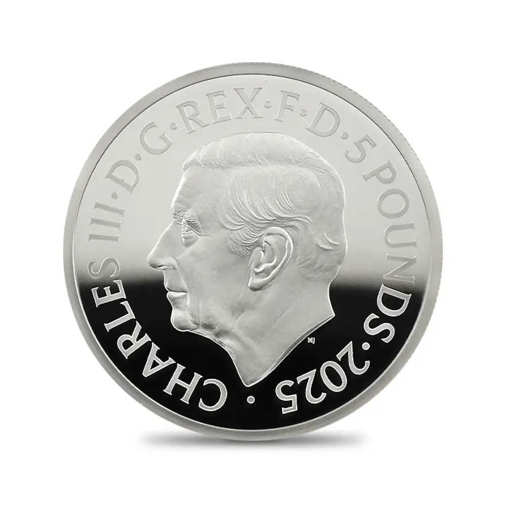 モダンコイン3:6615 2025 チャールズ3世 ミュージックレジェンド第10弾 ジョン・レノン 5ポンド2オンス銀貨 NGC PF70UC 箱付き