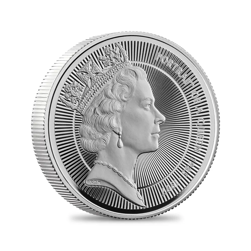 モダンコイン2:6624 【未鑑定+鑑定オプション付き】2026 チャールズ3世 エリザベス2世のコイン肖像シリーズ 第三弾 ミドルエリザベス 5ポンドプルーフピエフォー銀貨 未鑑定 箱付き【ご予約承り品・納期約半年】