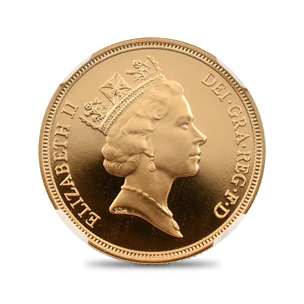 モダンコイン3：6625 1995 エリザベス2世 ミドルエリザベス 聖ジョージ竜退治 ソブリン金貨 NGC PF69UC