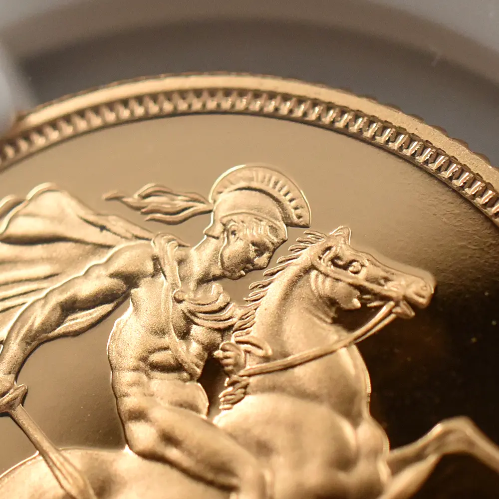 モダンコイン7：6625 1995 エリザベス2世 ミドルエリザベス 聖ジョージ竜退治 ソブリン金貨 NGC PF69UC