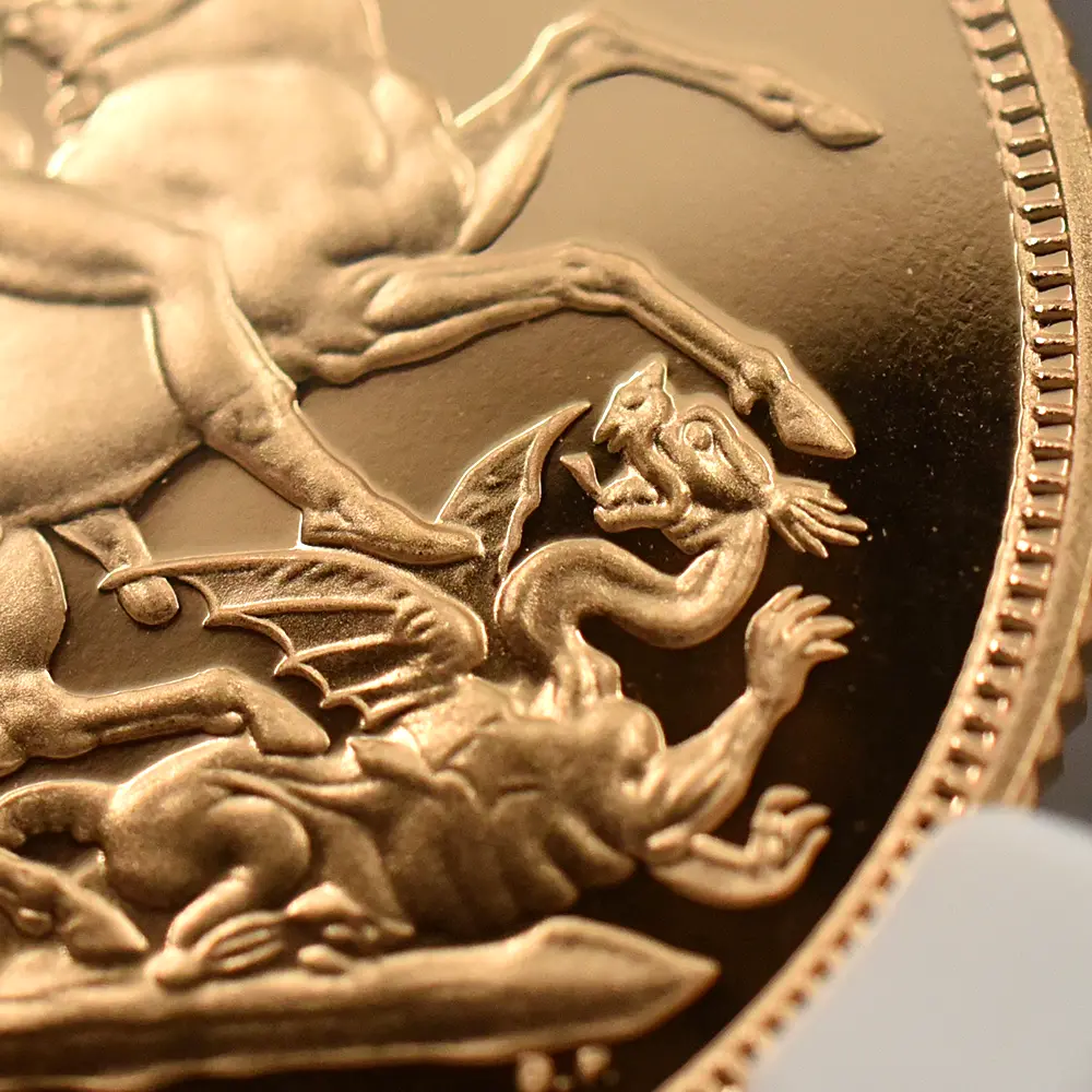 モダンコイン9：6625 1995 エリザベス2世 ミドルエリザベス 聖ジョージ竜退治 ソブリン金貨 NGC PF69UC