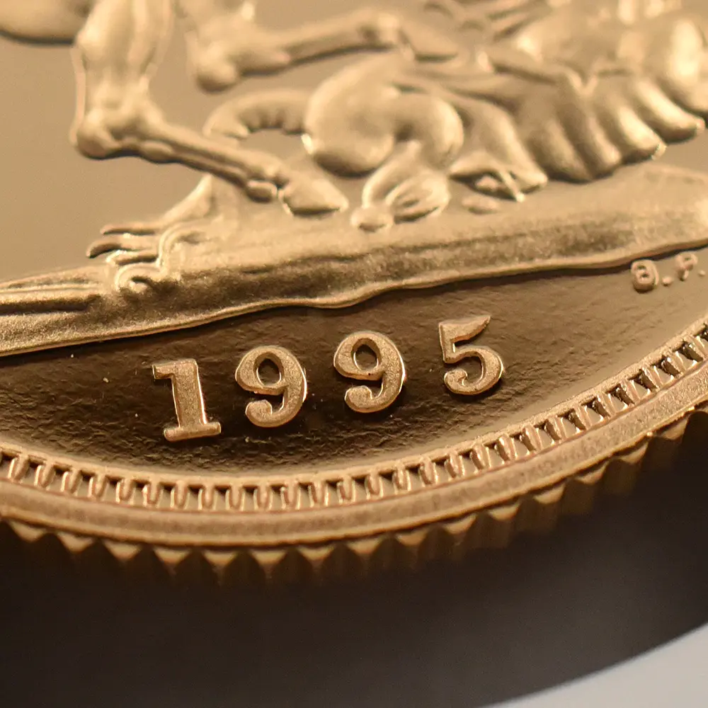 モダンコイン10：6625 1995 エリザベス2世 ミドルエリザベス 聖ジョージ竜退治 ソブリン金貨 NGC PF69UC