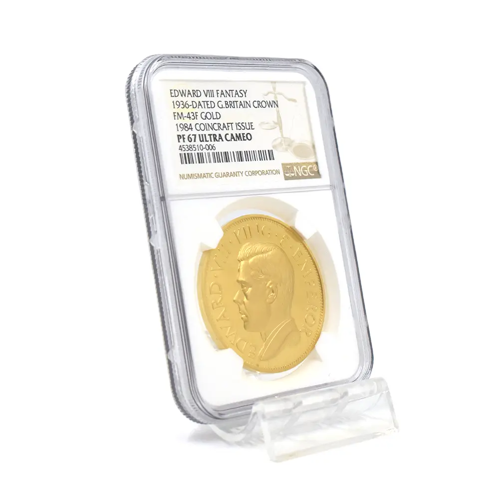 メダル6:6626 1984 (1936) エドワード8世 聖ジョージ竜退治 ファンタジー クラウン金貨 NGC PF67UC