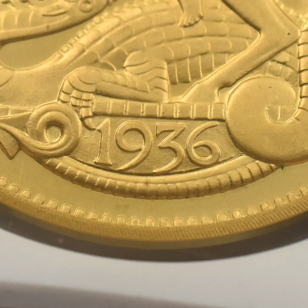 メダル11:6626 1984 (1936) エドワード8世 聖ジョージ竜退治 ファンタジー クラウン金貨 NGC PF67UC