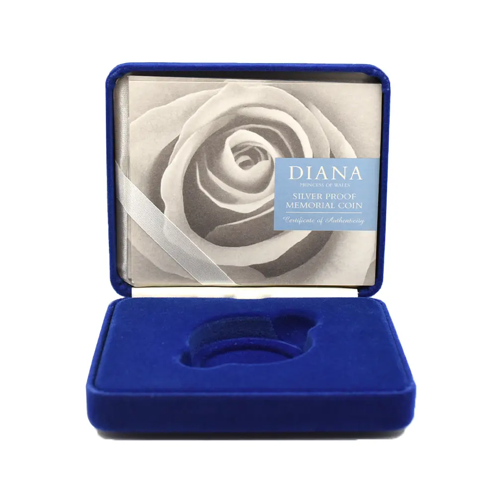 モダンコイン9:6632 1999 エリザベス2世 ダイアナ妃追悼記念 5ポンド銀貨 NGC PF69UC 箱付き