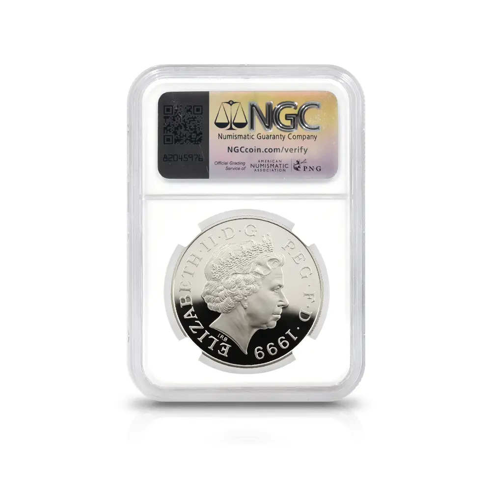 モダンコイン5:6630 1999 エリザベス2世 ダイアナ妃追悼記念 5ポンド銀貨 NGC PF69UC 箱付き(外箱・説明書なし)