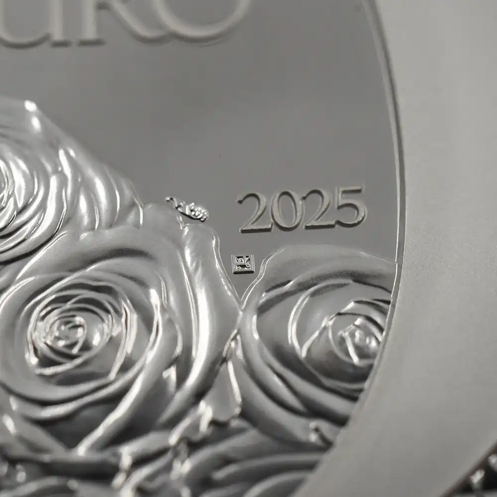 モダンコイン11：6505 フランス 2025 フランスの卓越 ランコム 50ユーロ5オンスプルーフ銀貨 未鑑定 箱付き