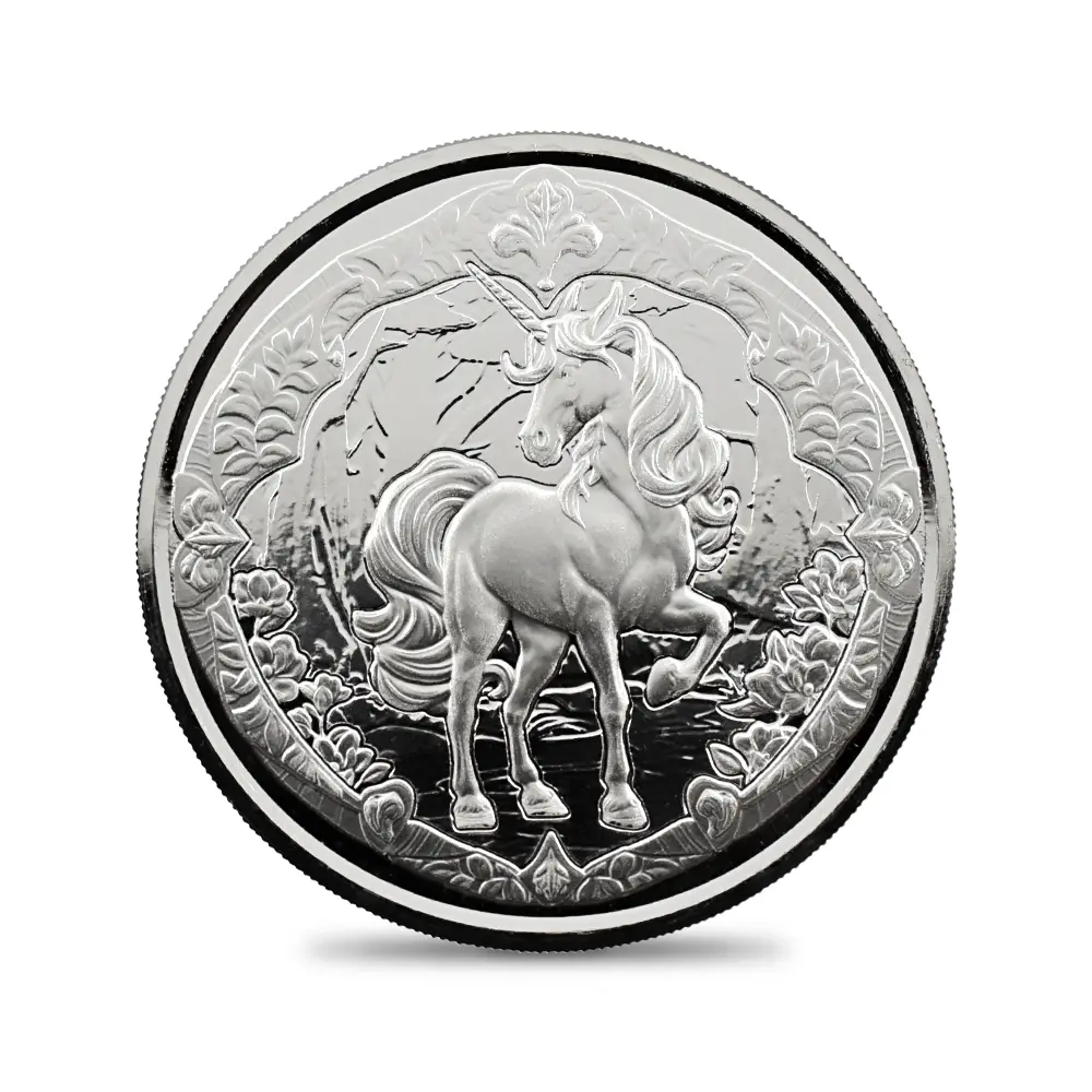 地金型2:6628 フィジー 2024 ユニコーン 1ドル1オンスBU銀貨 【1枚】 (コインケース付き)